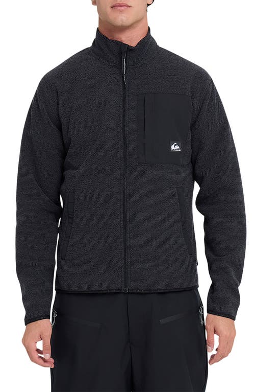 Quiksilver Aker Front Zip Jacket In Black