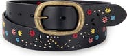 OLD TREND Blossom Genuine Leather Hand Stitched Colorful Detail Belt