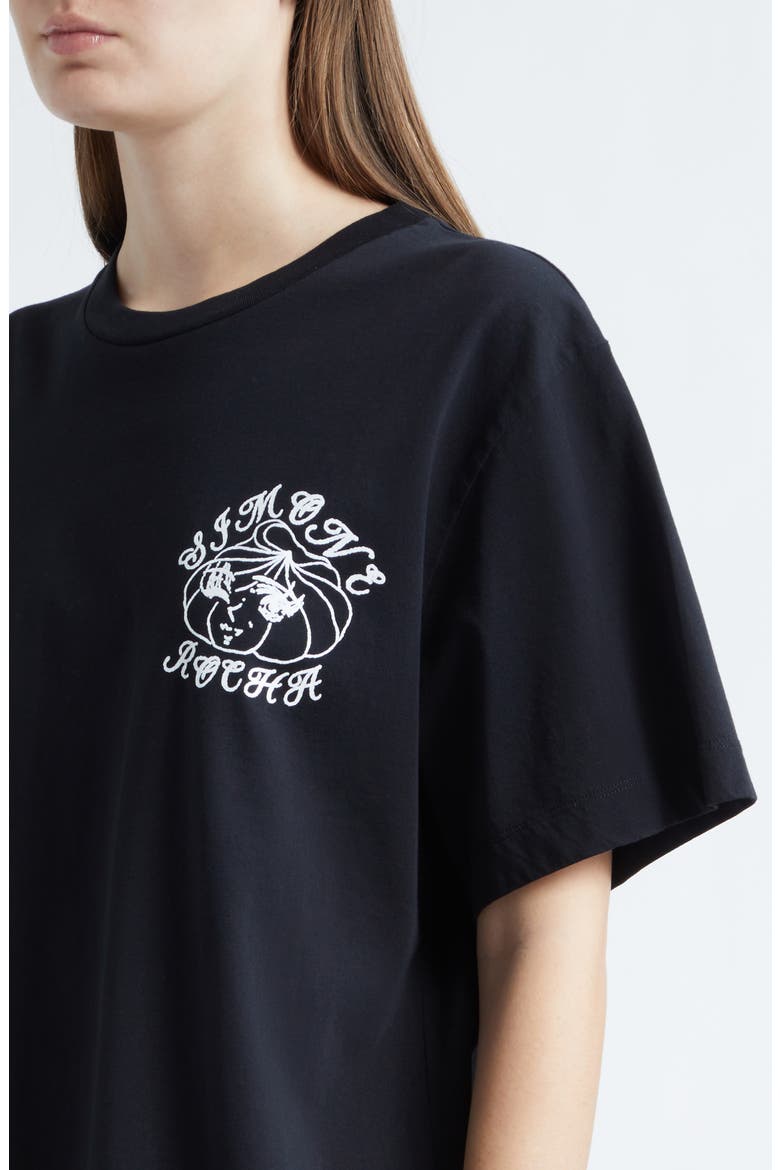 Dim Sum Logo Print T-Shirt, Alternate, color, BLACK/ WHITE