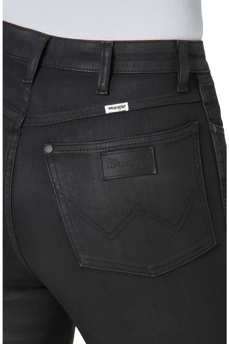 Wriggler High Waist Ankle Skinny Jeans, Alternate, color, BLACK COATED
