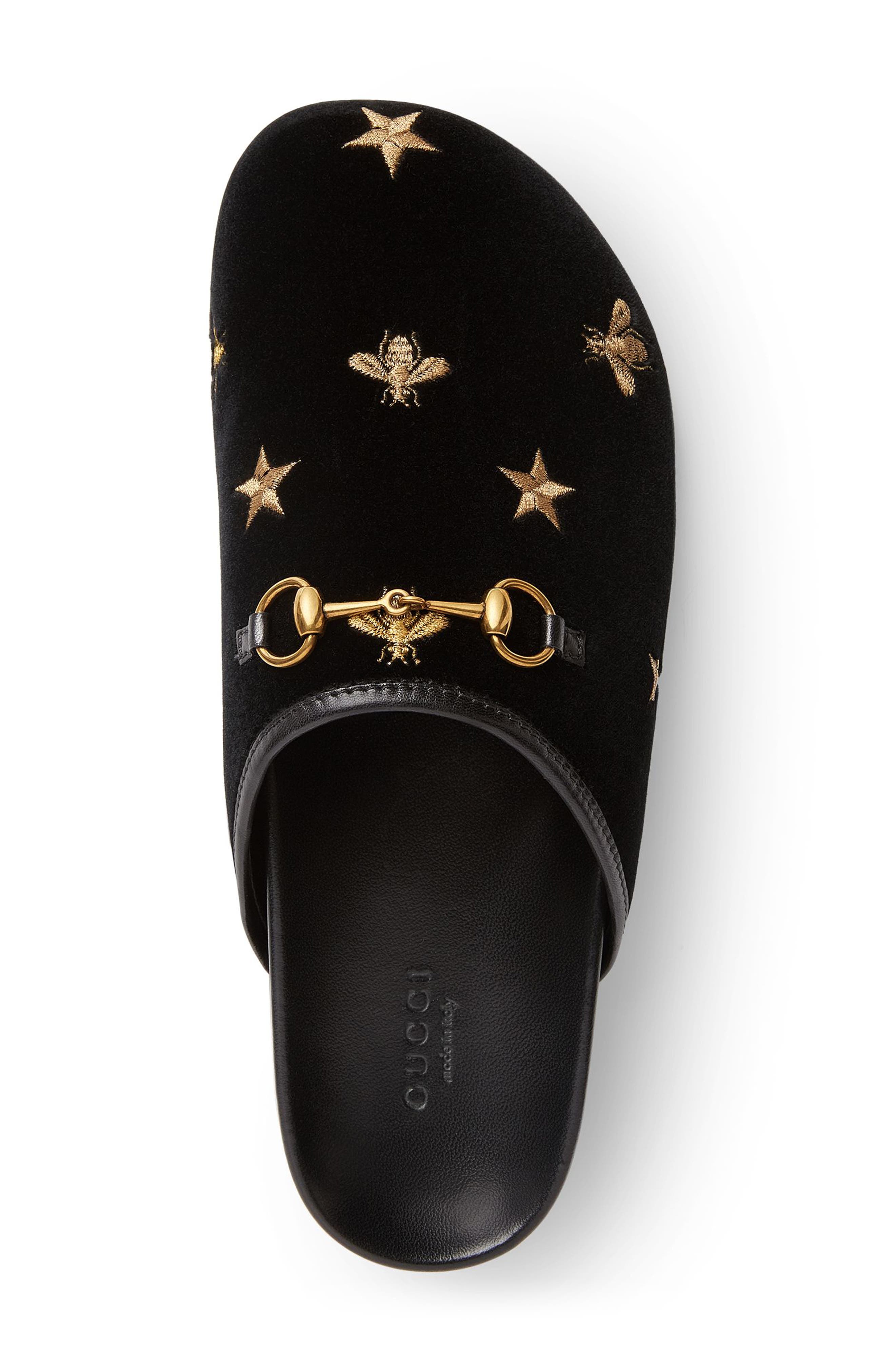 Gucci New River Embroidered Mule, Alternate, color, 