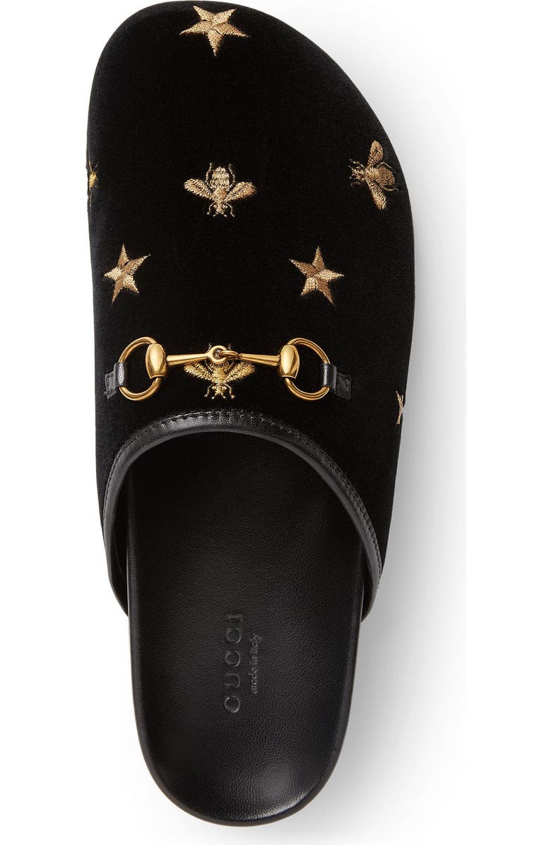 Gucci New River Embroidered Mule, Alternate, color,