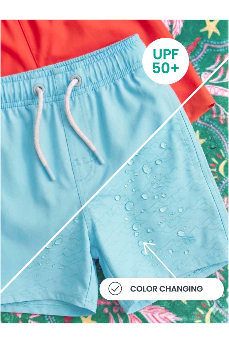 Color Changing Performance Hybrid Swim Trunks, Alternate, color, Blue Breeze Bay