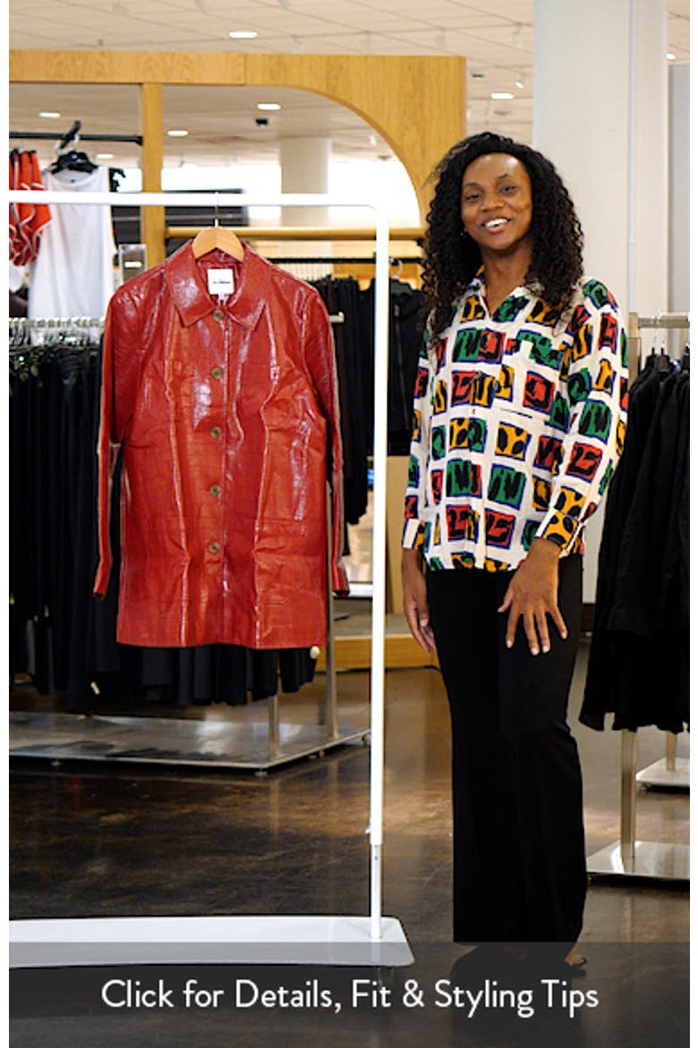 Croc Embossed Faux Leather Jacket video