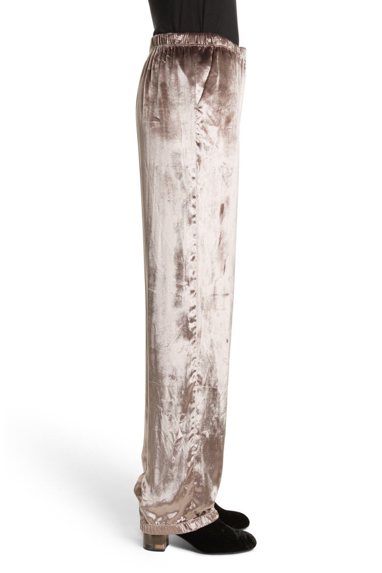 Crushed Velvet Track Pants, Alternate, color, MAUVE