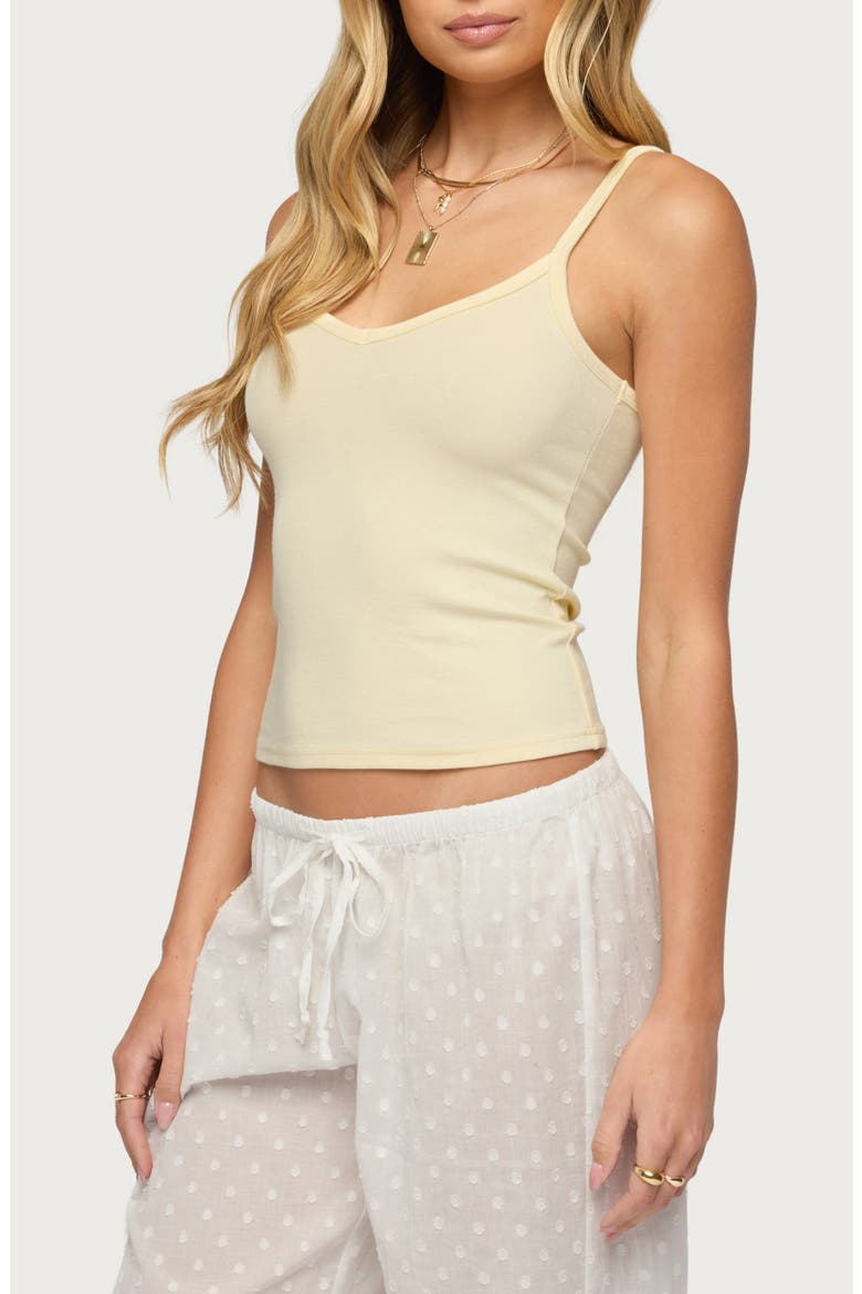 Aspyn Rib Camisole, Alternate, color, YELLOW
