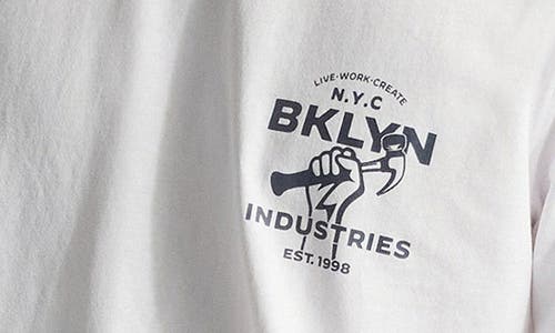 Brooklyn Industries Relaxed Vintage Graphic T-shirt In White