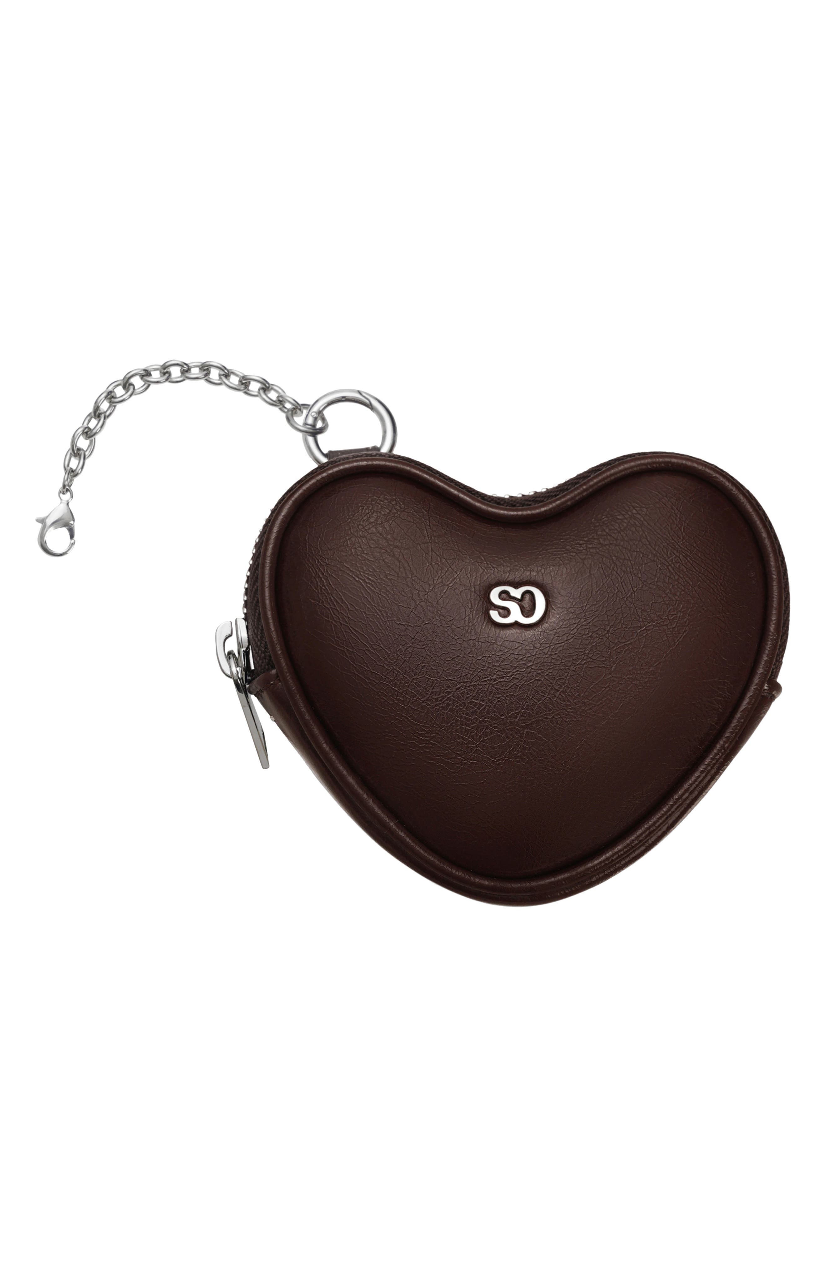 Stand Oil Heart AirPod Key Chain, Main, color, Marron