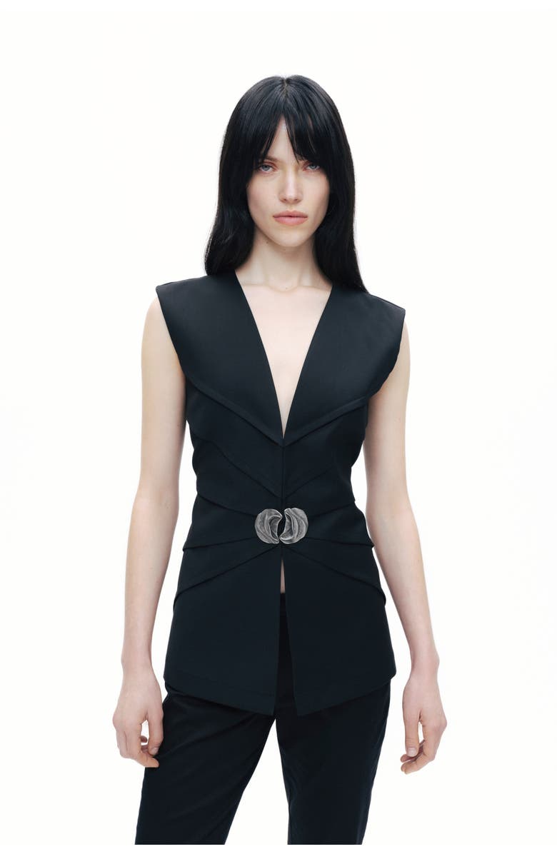Nocturne Metal Accessory Detailed Vest, Main, color,