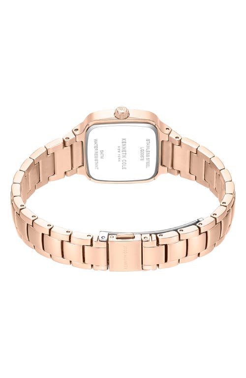 Kenneth Cole New York Classic Mother-of-pearl & Diamond Bracelet Watch, 28mm X 31.6mm In Gold