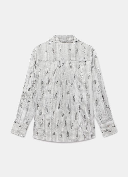 Mint Velvet Sequin Embellished Shirt In Gray