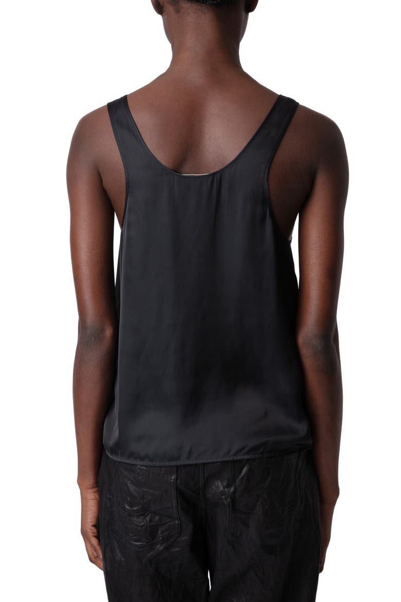 Carys Satin Tank, Alternate, color, NOIR