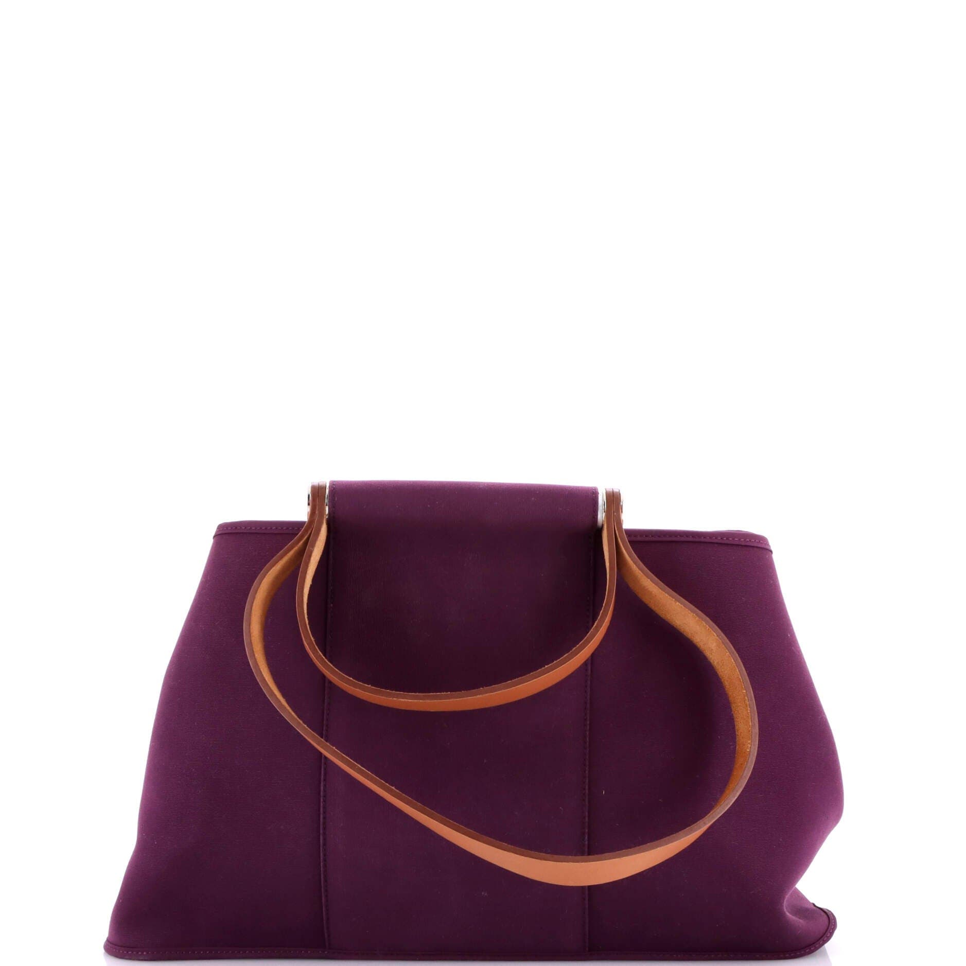 Pre-Owned Hermes Cabag Elan Toile and Leather 39, Alternate, color, Cassis