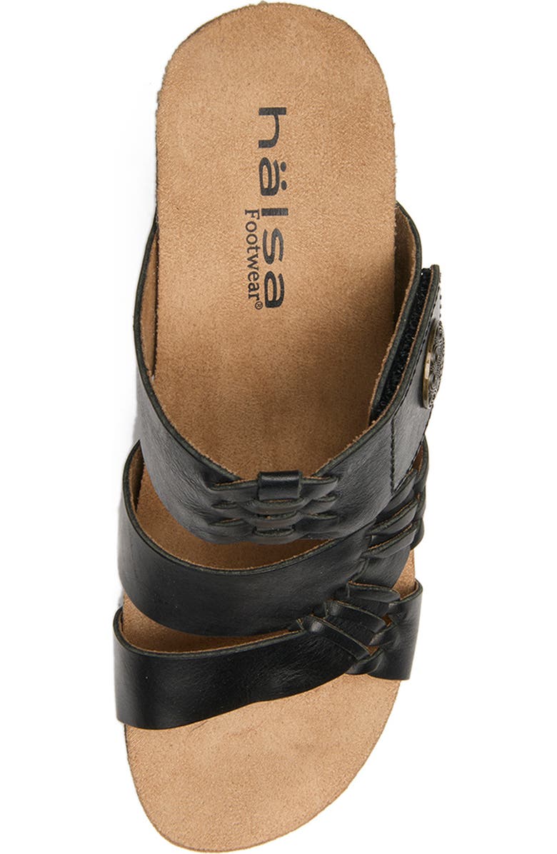 Hälsa Footwear Genoa Wedge Sandal, Alternate, color, Black