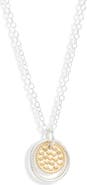 Anna Beck Smooth Dome Ring & Dotted Disc Pendant Necklace
