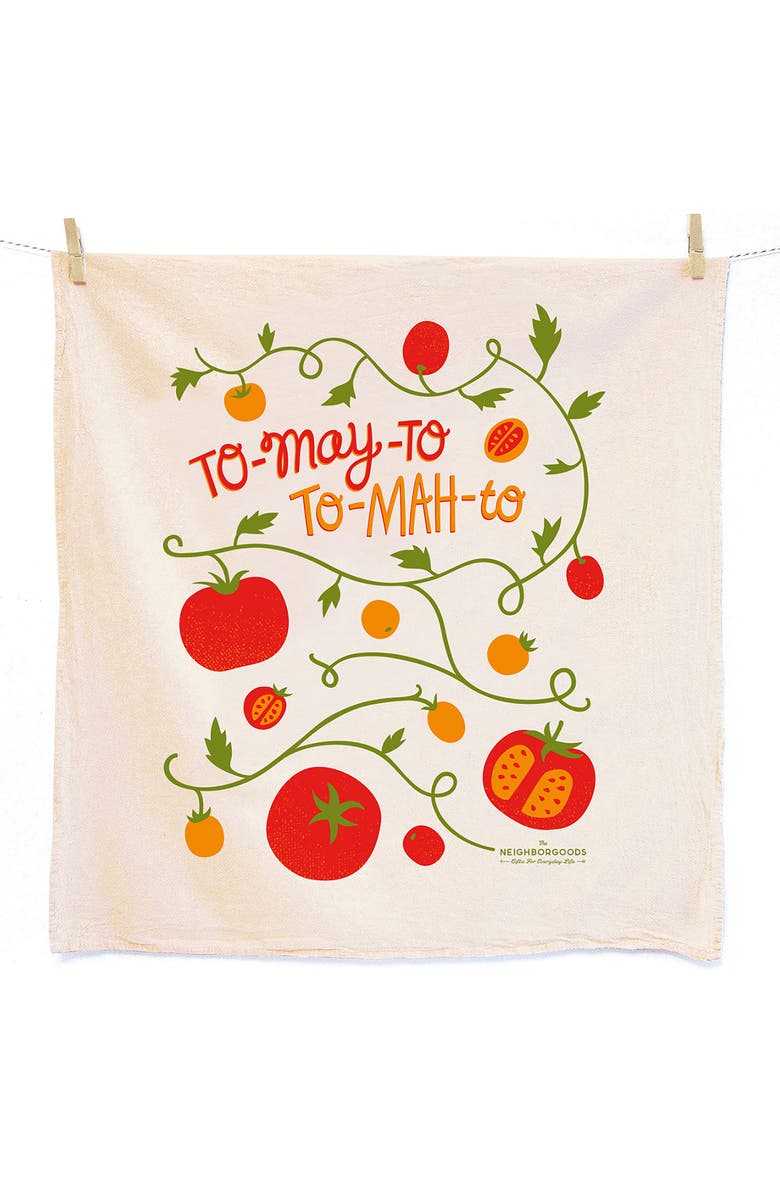 The Neighborgoods Set of 2 Tomato & Watermelon Dish Towels, Alternate, color, 