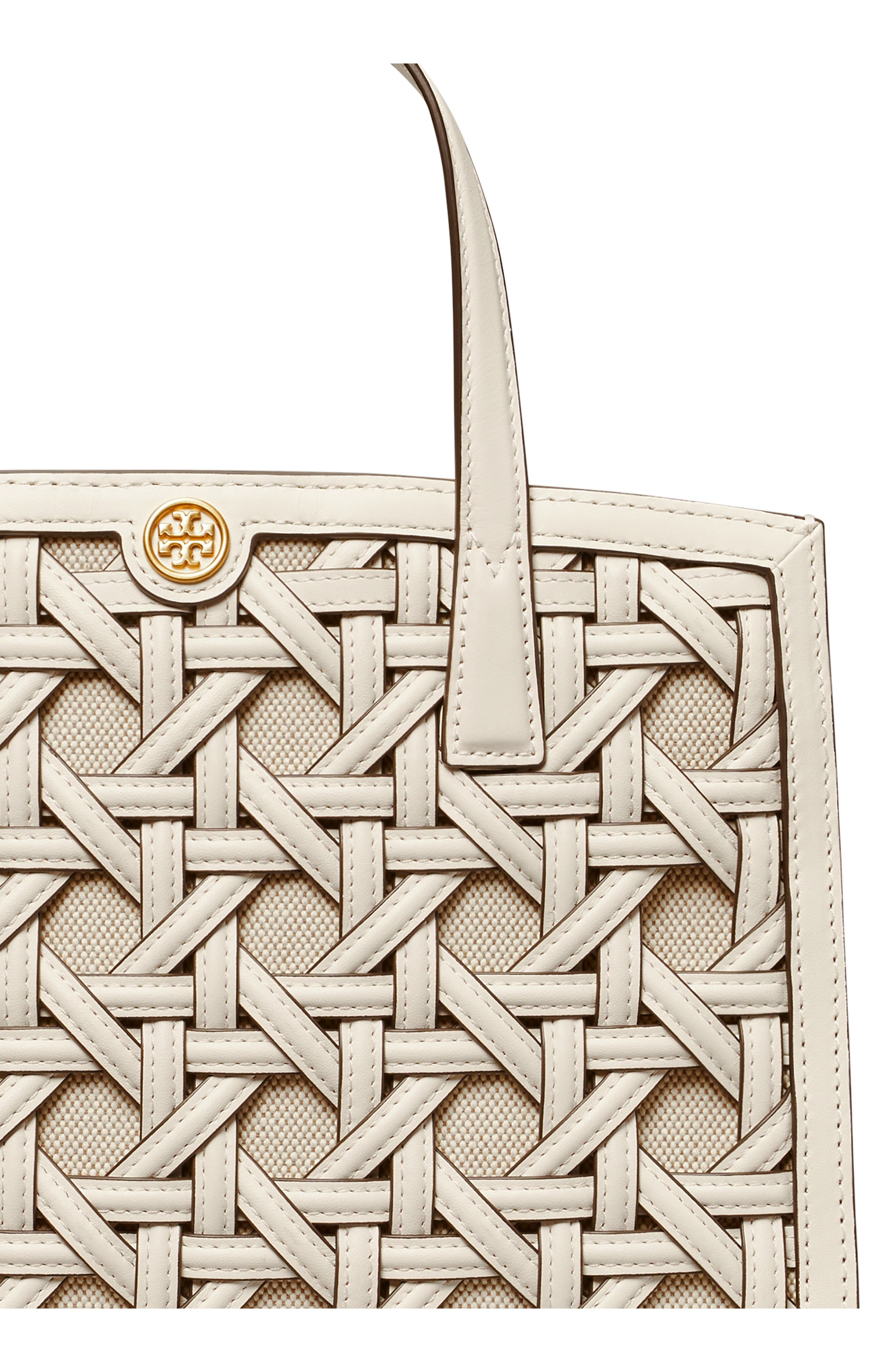 Tory Burch Walker Small Basket Weave Leather Satchel, Alternate, color, 