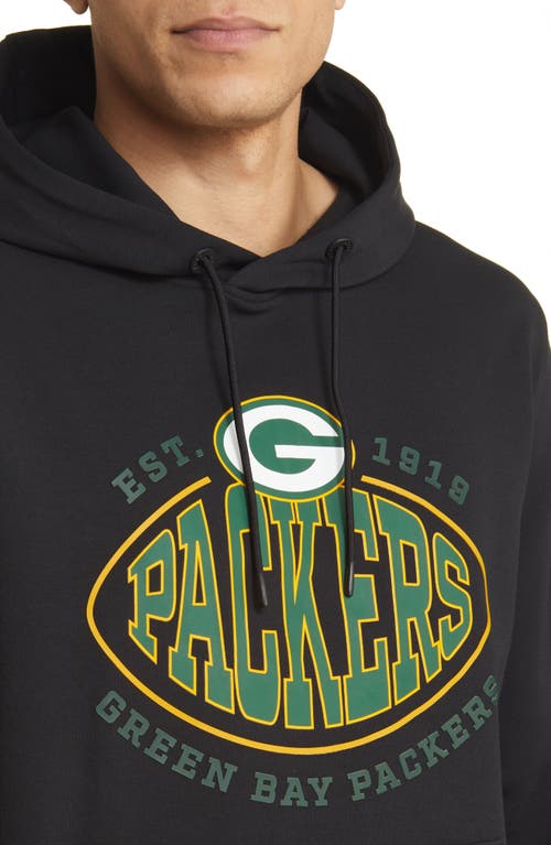 Hugo Boss Boss X Nfl Touchback Graphic Hoodie In Green Bay Packers Black