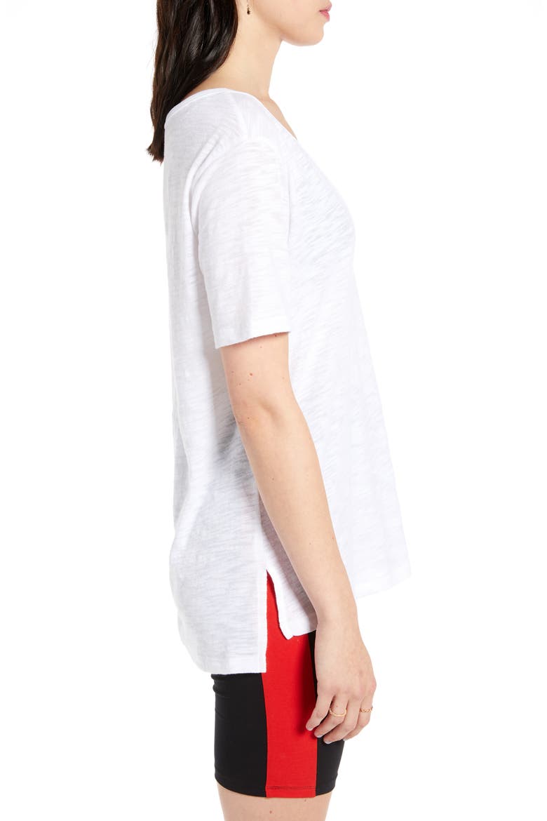 x Claudia Sulewski U-Neck Tee, Alternate, color, WHITE