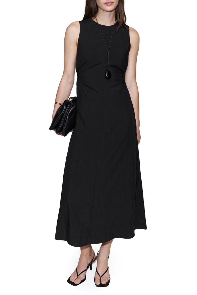 Side Cutout Sleeveless Dress, Main, color, BLACK