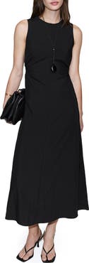 MANGO Side Cutout Sleeveless Dress