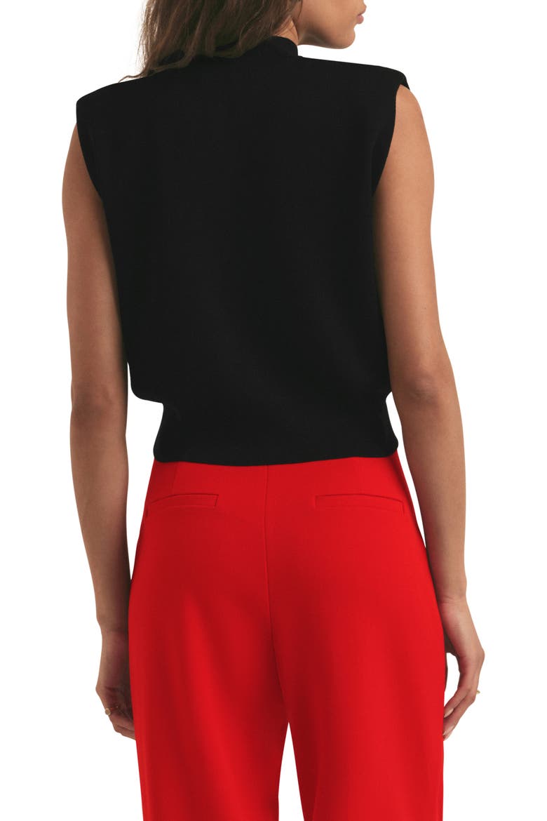 The Whitney Sleeveless Knit Crop Top, Alternate, color, BLACK