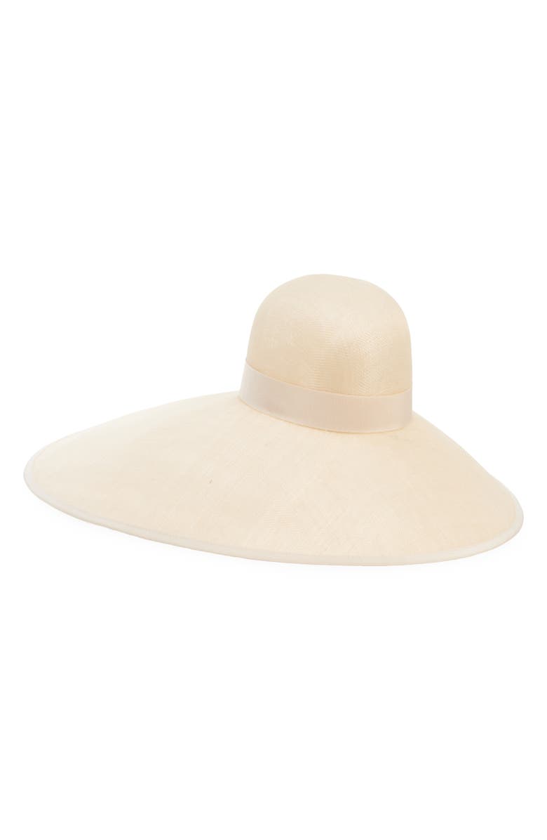 Valentino Garavani Large Brim Abacá Sun Hat, Alternate, color, Dqv Biancato/ Avorio/ Brass