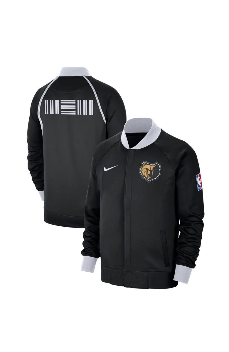 Nike Men's Nike Black Memphis Grizzlies 2023/24 City Edition Authentic Showtime Performance Raglan Full-Zip Jacket, Main, color, 