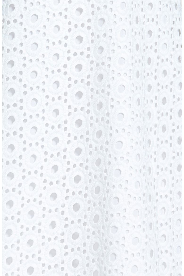 Eyelet Pleat Front Skirt, Alternate, color, WHITE