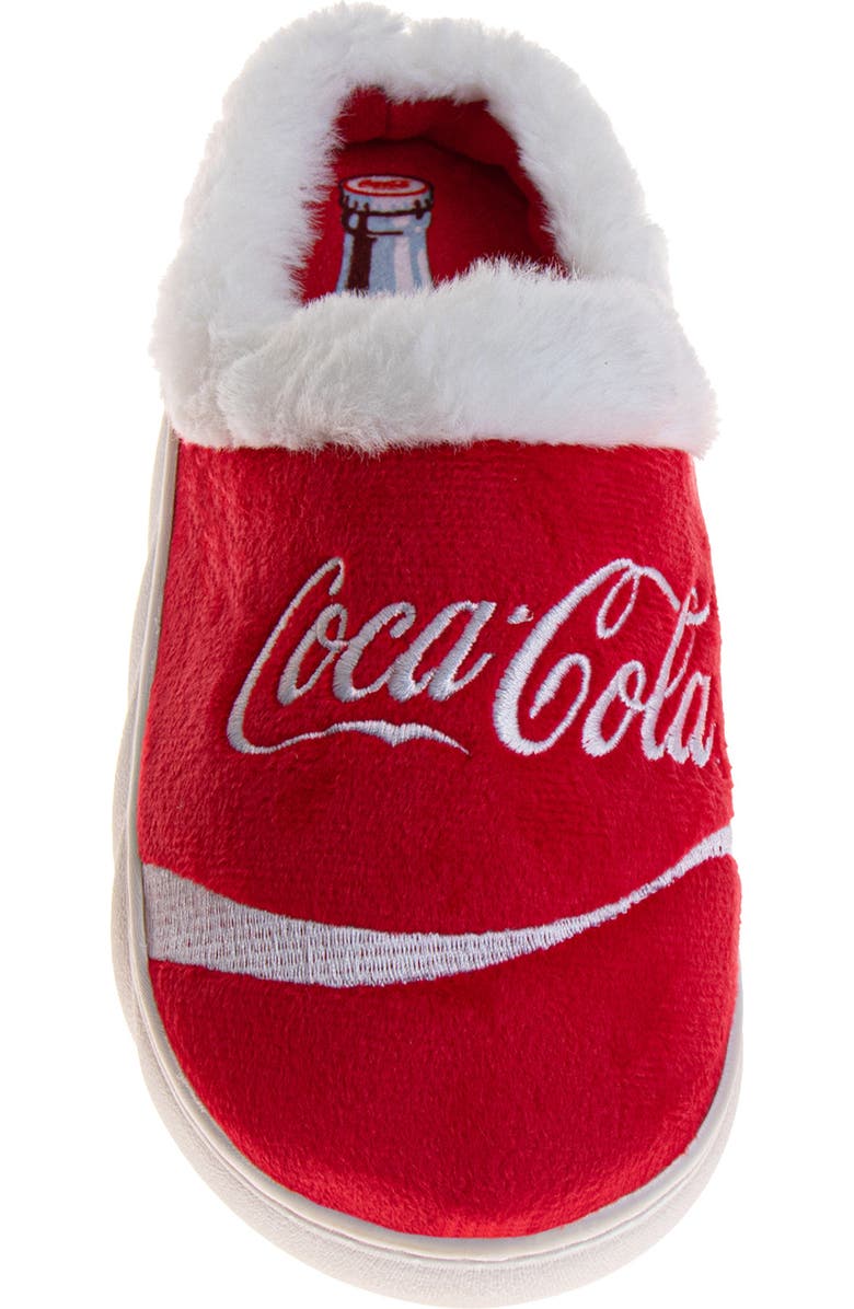 JOSMO Coca-Cola<sup>®</sup> Faux Fur Trim Slipper, Alternate, color, Red White