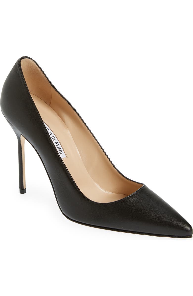 Manolo Blahnik BB Pointed Toe Pump, Main, color, Blck(0015)