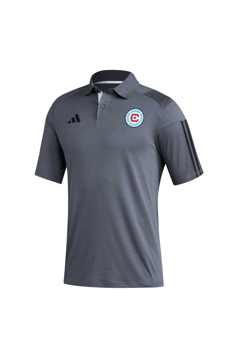 Men's adidas Gray Chicago Fire 2023 On-Field Training Polo, Alternate, color, Gray