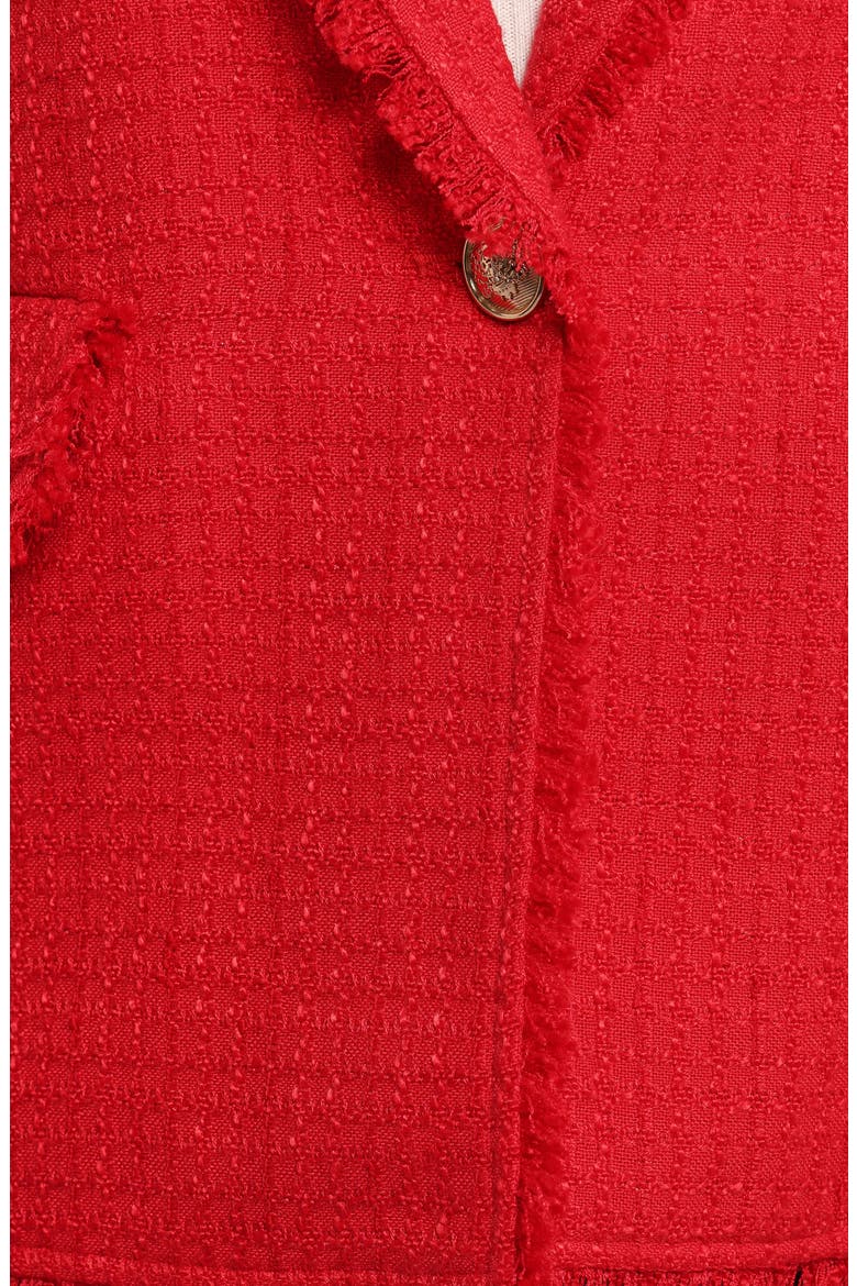 Simona Tweed Blazer, Alternate, color, RED