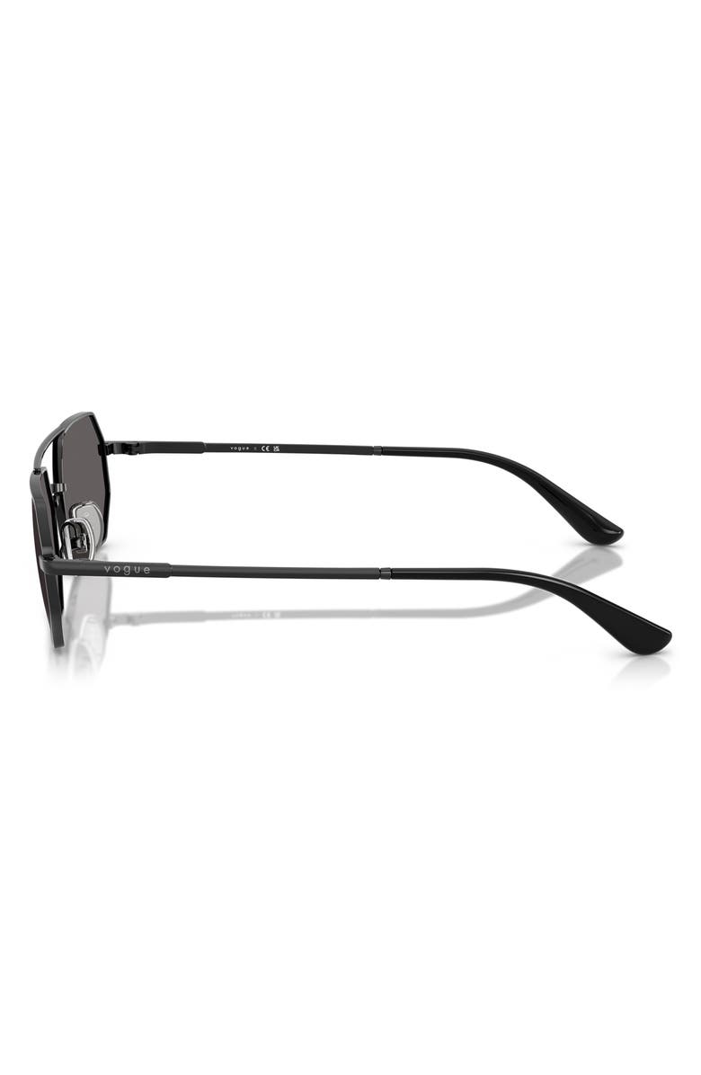 VOGUE 55mm Irregular Sunglasses, Alternate, color, Black
