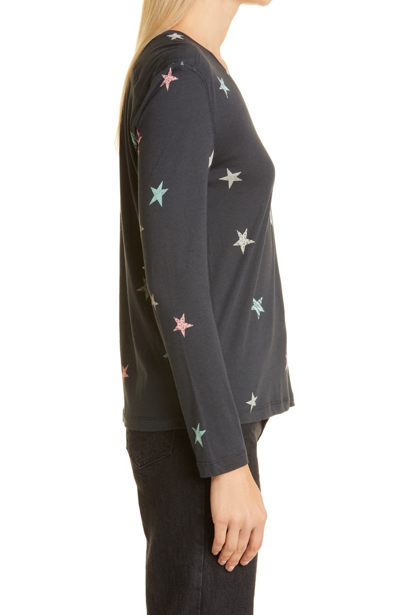 Rails The Sami Star Print V-Neck Long Sleeve T-Shirt, Alternate, color, 