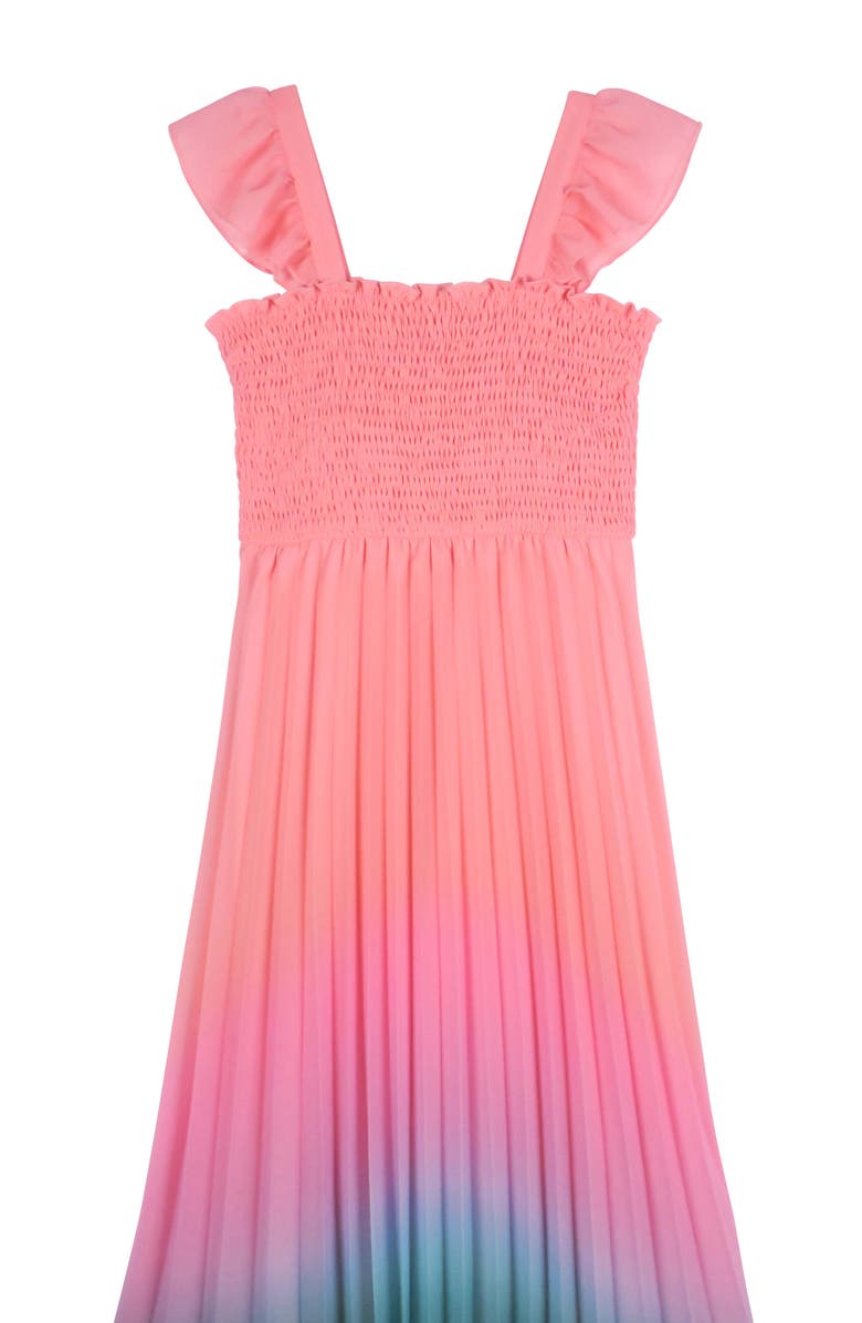 Zunie Kids' Ombré Pleated Maxi Dress, Alternate, color, 