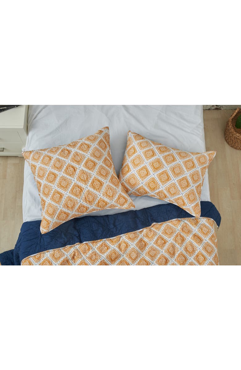 carol & frank 20" x 26" Carver Geometric Cotton Standard Sham - Machine Washable, Alternate, color, Yellow