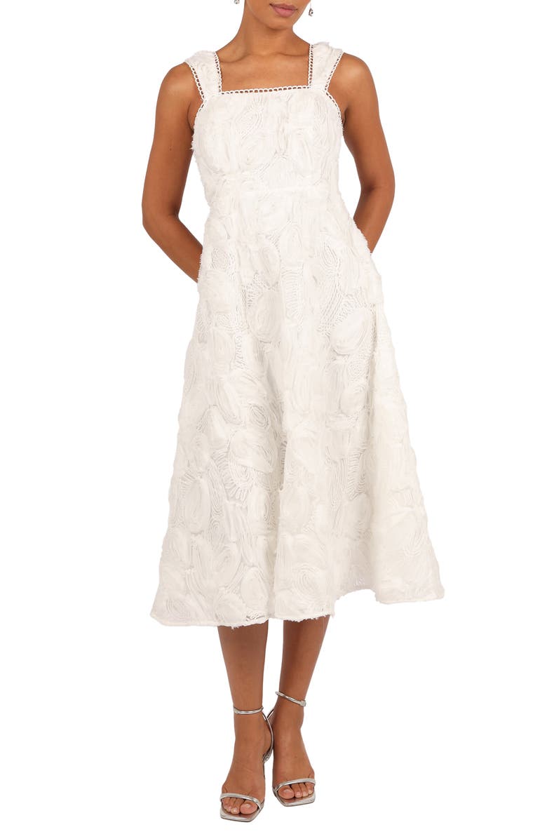 Petal & Pup Gabbie Floral Corded Lace Midi Dress, Main, color,