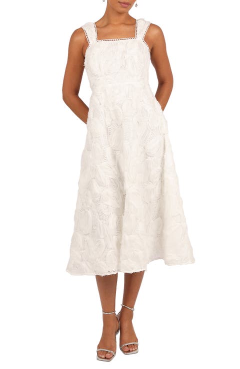 Gabbie Floral Corded Lace Midi Dress