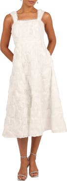 Petal & Pup Gabbie Floral Corded Lace Midi Dress