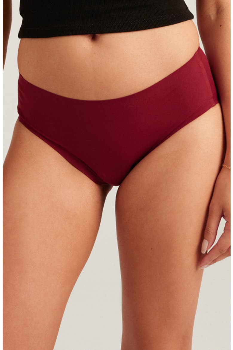 Period & Leakproof Super Absorbency Seamless Brief, Main, color, CRIMSON ROSE