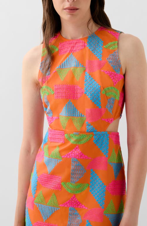 Scalpers Emb Color Dress In Orange