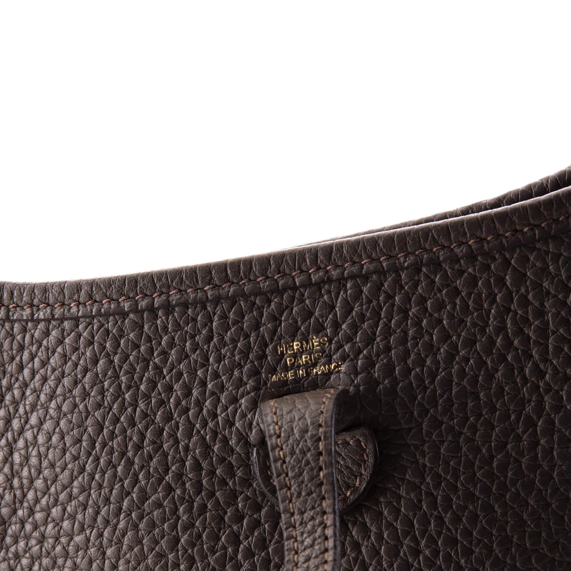 Pre-Owned Hermes Evelyne Bag Gen III Clemence TPM, Alternate, color, Vert De Gris