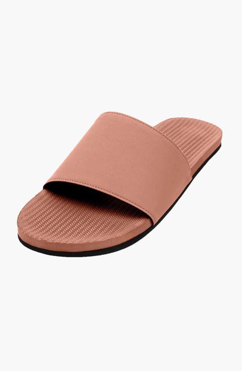 Responsibly-Made Tire Sole Slide Sandals (Male)