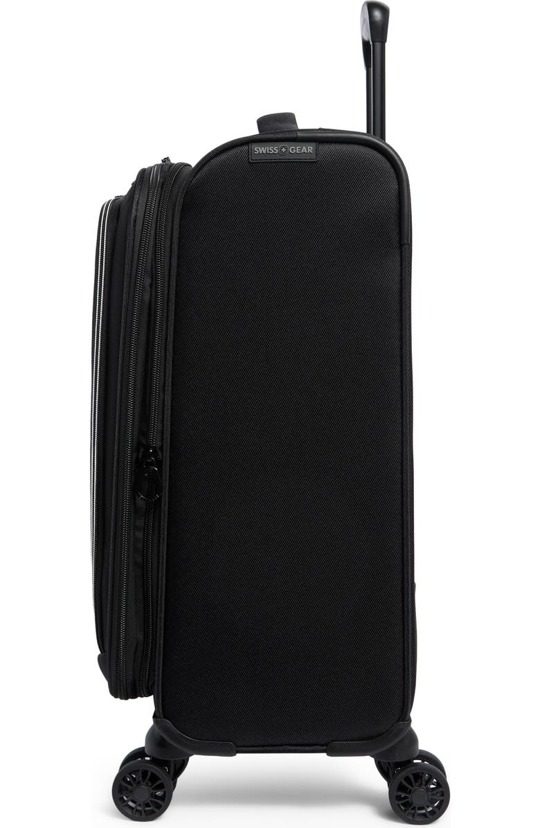 SWISSGEAR 19-Inch Softside Spinner Carry-On Luggage, Alternate, color, Black