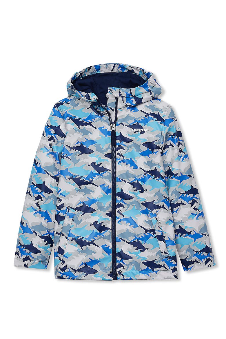 Kids Magic Print Rain Jacket, Main, color, Sharks/Gray