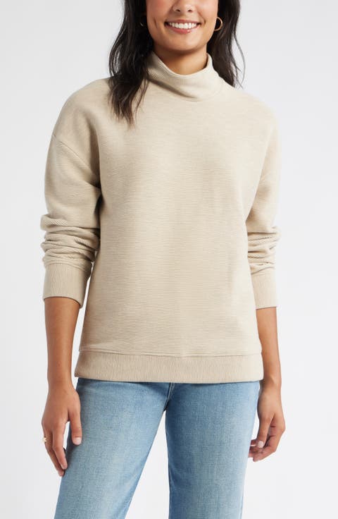 Mock Neck Ottoman Sweatshirt