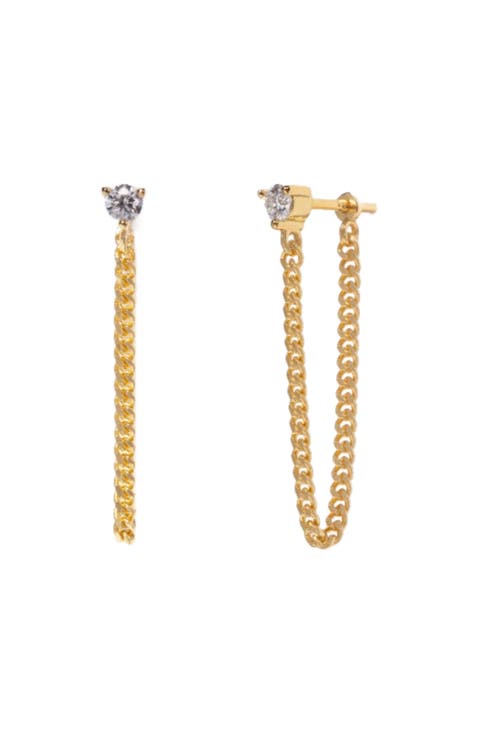 Chained Moissanite Earrings