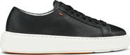 Santoni Tumbled Leather Sneaker