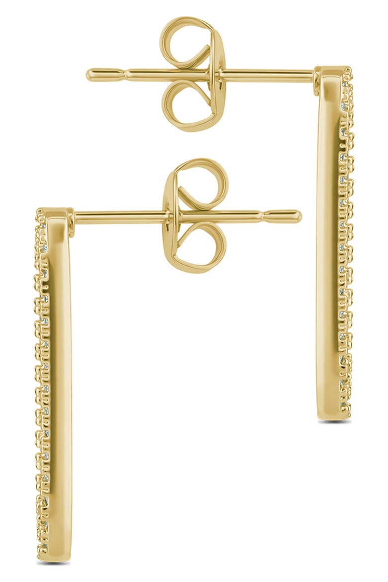 Esperanza Cubic Zirconia Oval Earrings, Alternate, color, GOLD